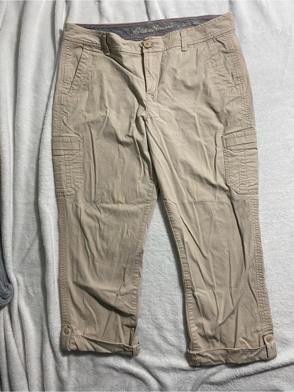 Eddie Bauer Women's Tan Cargo Capris